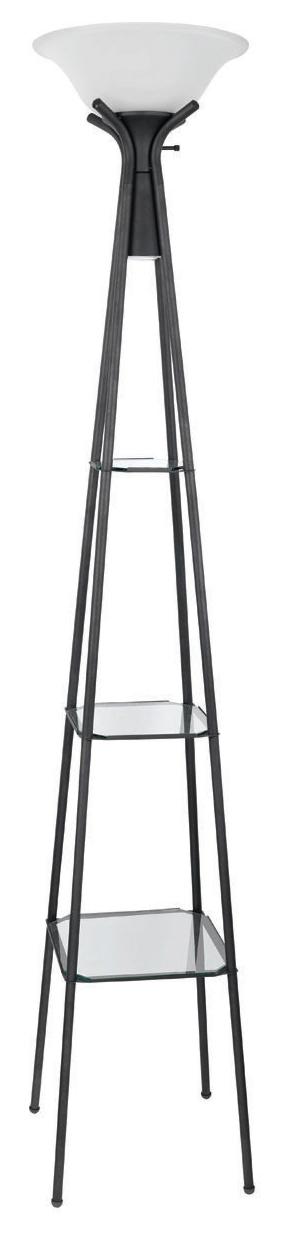 Coaster arc floor lamp store with poly crystal shades